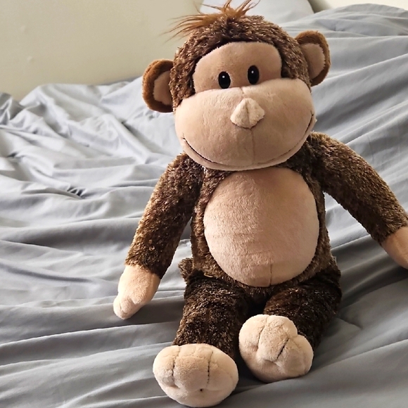 Build-A-Bear Brown and Cream Stuffed Monkey - Picture 1 of 4